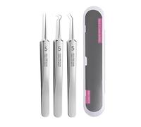 Professional Facial Blackhead Remover Tweezers,Extractor Acne Removal Kit Pimple Popper Tool, Clip for Whiteheads, Acne Clip, Ingrown Hairs Tweezers, Blackheads Remover Extractor, Stainless Steel