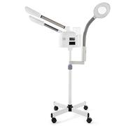 Professional Facial Steamer 3 in 1 Steamer for Face with Hot & Cold Nozzle 5X LED Magnifying Lamp Facial Steamer for Esthetician Beauty Face Equipment Use at Home or Salon