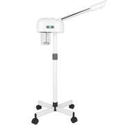 Professional Facial Steamer, Hot Mist, Ozone Humidifier, Can Use at Home and Beauty Salon, Extract Blackheads, Rejuvenate and Hydrate Your Face Skin for Youthful Complexion, Adjustable Height, White