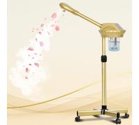 Professional facial steamer with more steam for deep cleansing and hydration, beauticians steamer on wheels with time setting, face steamer height adjustable for beauty
