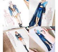 Professional Fashion Illustration Ruler Kit Essential Tools for Designers and Tailors (A)
