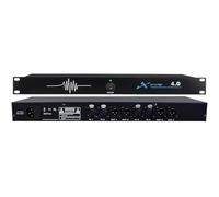 Professional Feedback Suppressor, Audio Processor, Microphone Anti-Howling Feedback Frequency Shifter, Level 5 Digital Anti-howling, for Stage and KTV, Bar, Party(4 in 4 out)