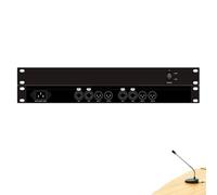 Professional Feedback Suppressor, Automatic Microphone Frequency Shifter, Anti-Howling Audio Processor for Stage Performance, Audio Processor Equipment, for Stage, Conference(4 Channels)