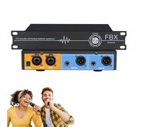 Professional Feedback Suppressor, Digital Feedback Eliminator, 2 in 2 Out & 6.35/XLR Interface, Acoustic Gain Increase 5-14d & 5 Level Digital Howling Suppression for Performance