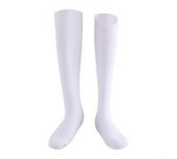 Professional Fencing Socks With Elastic Cuff Knee High Cotton Stockings For Epee Foil Training And Competition White Color Size Xs To Xl For Teenagers And Adults Sport Gear(S)