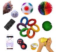 Professional Fidget Sensory pack | Set of 9 Pieces, Spin, Clack, Squeeze, Adults/Kids.