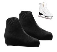 Professional Figure Skating Shoe Covers - Elastic Velvet S M L XL | Sizes 28-42 Boots Protection for Boys and Girls Children Practice Roller Skates Competition Black 1 Pair