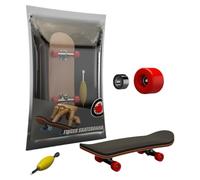 Professional Finger Skateboards, Maple Wooden Professional Fingerboard, Mini Finger Boards Skateboards Toys with Screwdriver, DIYs Combination Fun Fingers Skate Boards Toys (Red)