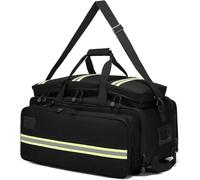 Professional First Responder Bag Empty, Large Capacity Medical Bag Organizer with Multiple Compartment,Trauma Bag Ideal for EMT, EMS, Paramedics(Black)