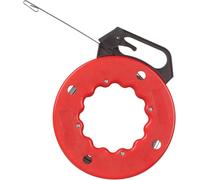 Professional Fish Tape Wire Pulling Tool 15m - 50ft Electricians Flexible Cable Draw Rod for Running Cables Through Walls, Pipes & Conduits