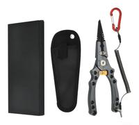 Professional Fishing Pliers Aluminium Alloy - Multi-Tool Hook Extractor & Split Ring Plier - Sturdy Tackle Gear for Surf Fishing 190mm(Gray)