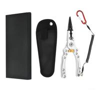 Professional Fishing Pliers Aluminium Alloy - Multi-Tool Hook Extractor & Split Ring Plier - Sturdy Tackle Gear for Surf Fishing 190mm(Silver)