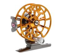 Professional Fishing Pole Reel for Ice Fishing, Metal Golden Wheel | Strong Performance, Foldable No Gaps Design, Rivers and Lakes Use, Beginner or Experienced Fisher