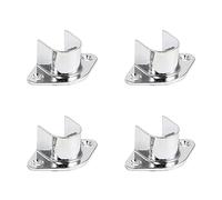 Professional Flange Rod Holder Closet Rod Holder Round End Bracket Closet PoleSocket for Wardrobe Shower 4 Pack Wardrobe Easy Installation Bracket Stable Brackets Supports Poles with