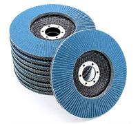 Professional Flap Grinding Discs 10pcs Ø 125mm, Grain 120, Blue Inox Fan Discs | Sanding Sheets for Metal & Stainless Steel