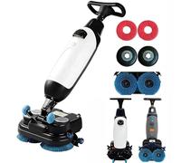 Professional Floor Scrubber, Walk Behind Electric Scrubber with 43 cm Cleaning Width, 13000 sq. ft./hour Capacity, 360 RPM Dual-Brush Design for Deep Cleaning