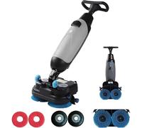 Professional Floor Scrubber, Walk Behind Electric Scrubber with 43 cm Cleaning Width, 13000 sq. ft./hour Capacity, 360 RPM Dual-Brush Design for Deep Cleaning