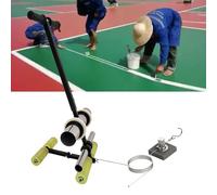 Professional Floor Tape Applicator - Manual Walk-Behind Dispenser with Circle Marking Kit for Multi-Surface Sports Courts and Warehouse Line Marking
