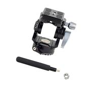 Professional Fluid Head with Hydrostatic Damping for Smooth 360 Rotation and Tilt in Video Shoots Fluid Head