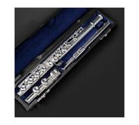 Professional Flute Flute Instrument Beginner Entry C Key Exam 16 Hole C Tail Closed Hole Nickel Silver(B)