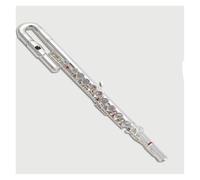 Professional Flute Flute Instrument Curved Tube Double Mouthpiece Beginner Self-study Entry C Key Silver Plated(C)