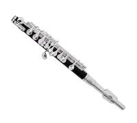 Professional Flute Piccolo C Key White Copper Half Flute Silver Plated Body ABS Resin Exquisite