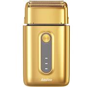 Professional Foil Shaver for Men,Dual Foils Shavers for Barbers Stylists with Hypoallergenic Gold Titanium Foil Cutters Bump-Free,Ultra-Close Shaving,Electric Razor for Bald Head,Type-C Rechargeable