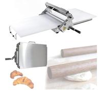 Professional Folding Dough Sheeter Machine Folding Rolling Machine Adjustable Thickness 0-0.9in Scrolling Panel for Croissants Laminated Pastries Commercial Bakery Equipment(300)