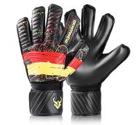 Professional Football Goalkeeper Gloves | Pro-Level Superior Grip & Finger Spines Protection | Lightweight Breathable Latex | Match/Training Ready | Kids Youth Adult Sizes 6-10 (Black, 9)