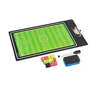 Professional Football Soccer Ball Magnetic Coaching Board with Strong Magnets Portable Design for Strategy Training Sports Teams School PE Classes Green PVC Material 35.5 x 20 cm