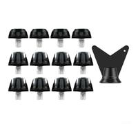 Professional Football Spikes 12pcs M5 Replacement Studs with Wrench - High Grip Nylon Cleats for Soft Ground Soccer Boots Adult Teen Players(Black)