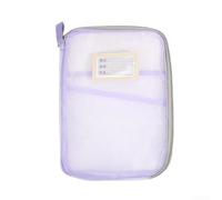 Professional For A4 Mesh Zipper Bag Built for Organizing Reports, Exams, and For Office Materials Without Bulk (Purple)