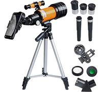 Professional for Kids Astronomy Beginners Adults-150X Refractive Astronomical with Tripod/Phone Adapter/Finder Scope and Moon Filt