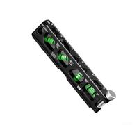 Professional for mini Magnetic Level, Aluminum Alloy Body with Multi-Angle Measurement, Compact Design for Electricians and Plumbers(Black 6 inches)
