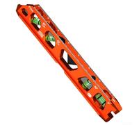 Professional for mini Magnetic Level, Aluminum Alloy Body with Multi-Angle Measurement, Compact Design for Electricians and Plumbers(Orange 9 inches)