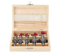 Professional Forstner Drill Bit Set Premium Woodworking Hole Saw Kit Adjustable Depth 10 50mm For Wood Plastic Plywood Carbide 15 20 25 30 35mm 5PCS