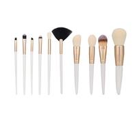 Professional Foundation Eye Shadow Brush Set, 10pcs Cosmetic Makeup Brushes, Soft Nylon with Ergonomic Handle for Flawless Face Contouring, Includes Various Brushes for Fo