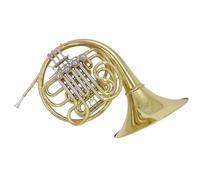 Professional French Horn 4-key Double-row French Horn Brass Lacquer Gold Body Phosphor Bronze Mouthpiece Tube Bb/F French Horn