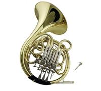 Professional French Horn Brass Gold Lacquer Cupronickel Tuning Pipe F/Bb Tone 4-key Double French Horn With Accessories