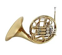 Professional French Horn Brass Lacquered Gold French Horn Instrument B Flat To F Beginner Playing Type One-piece French Horn