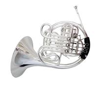 Professional French Horn F/Bb Tone One-piece Bell French Horn Instruments Yellow Brass Silver Plated Double French Horn With Case