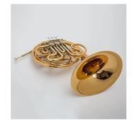Professional French Horn Standard Brass Gold Lacquer Body 4 Key F/Bb Tone Split Type Double French Horn With Accessories