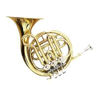 Professional French Horn Student Beginner F Tone French Horn Brass Lacquer Gold 3-key Mini French Horn With Storage Case