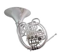 Professional French Horn Yellow Brass Silver Plated F/Bb Tone Double French Horn Instruments Divided Bell French Horn With Mouthpiece