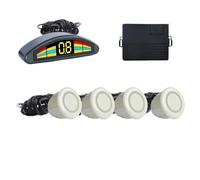 Professional Front Parking Sensor Kit Auto Car Prefix Parktronic Vehicle Assistant System Buzzer Alarm Volume Not Backup Radar(Pearl White)