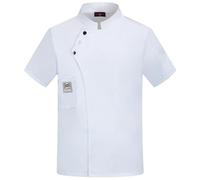 Professional Full Sleeves Chef Jacket Black Large Whites Safety Protective Long Sleeve/Short Sleeve for Men Personalised (White, 3XL)