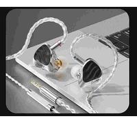 Professional Gaming for hifi Wired Earbuds with Zinc Alloy Dynamic Drivers for 9d Surround Sound Noise Cancelling Mic for PC for ps5 Mobile Black Silver 1.2m Cable(B)