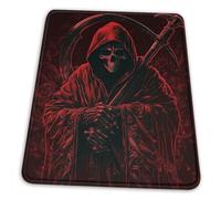 Professional Gaming Mousepad Red Grim Reaper Death Skull Dark 25X30Cm, Mouse Pad Spill-Resistant Keyboard Pad For Work Computer Laptop