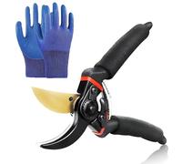 Professional Garden Pruning Shears with Gloves Set, Bypass Pruning Shears & Durable Gardening Gloves for Plants, Trimming, and Flower Care, Ideal for Gardening, Florists and Home Garden Tools
