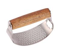 Professional Garlic Crusher - Metal Mincer Rocker, Press with Comfortable Design, Stainless Steel with Curved Shape, Kitchen Prep Tool, Chopping Gadget for Garlic, 4.21x2.01x2.91 inches